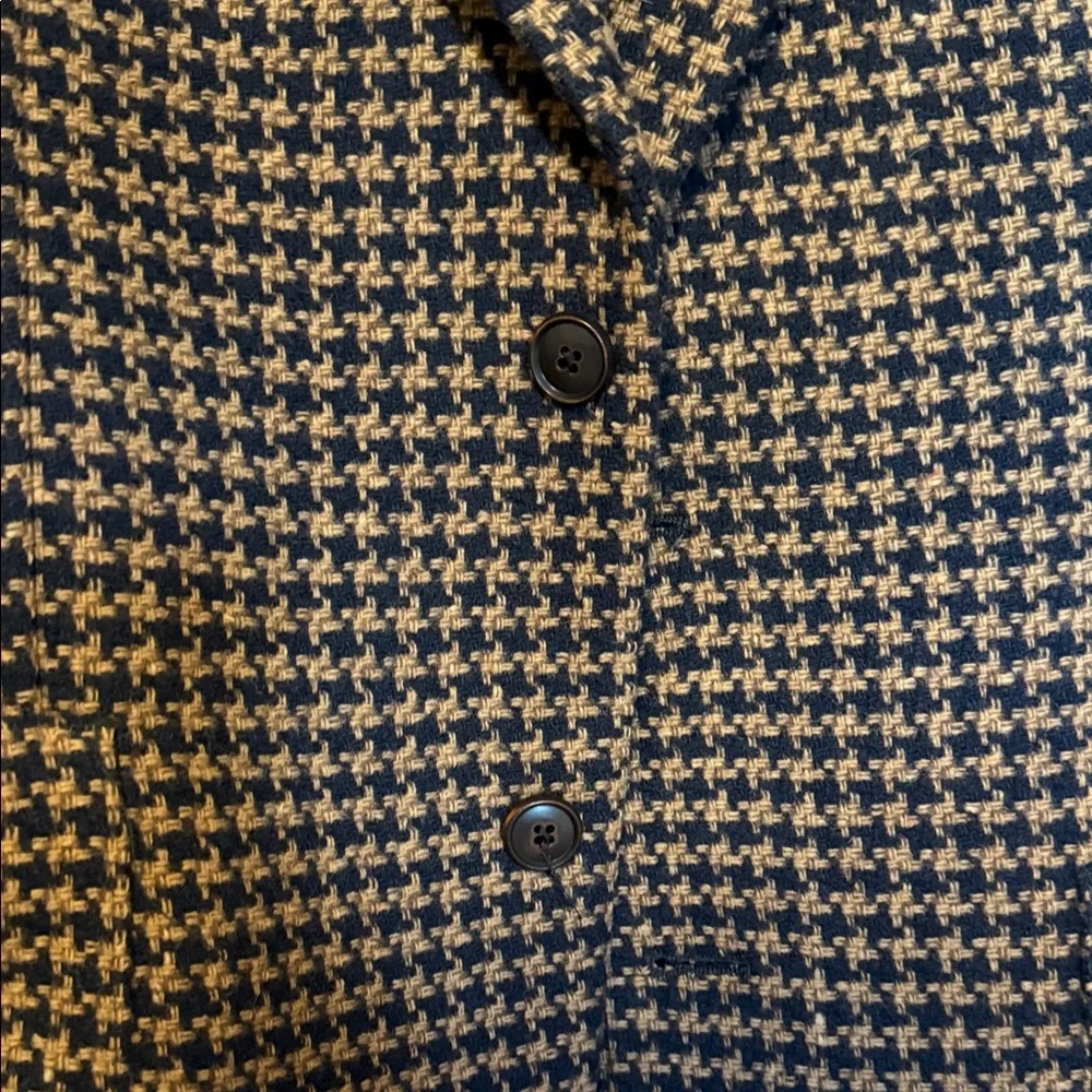 Zara Men's Houndstooth Blazer - Brown & Black
